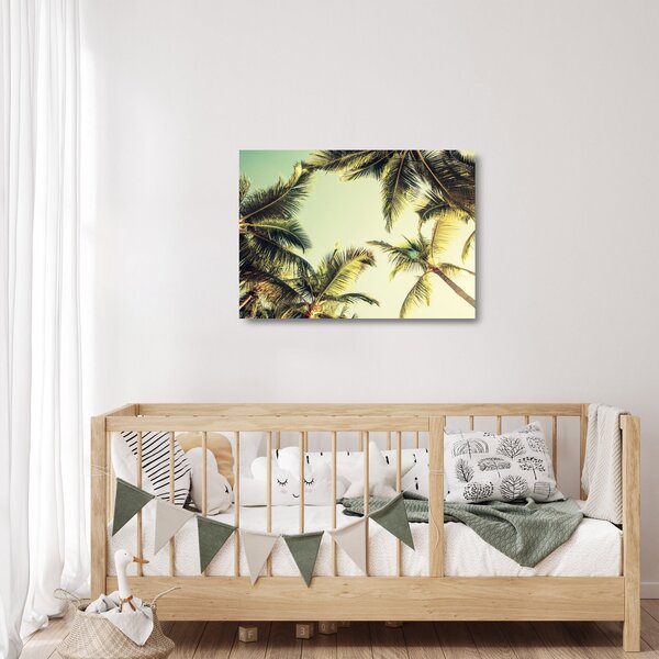 Staklena slika s kokosovimi palmami (70x50 cm)