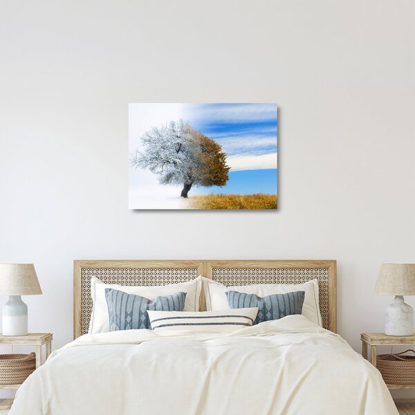 Staklena slika - Sprememba sezone (70x50 cm)