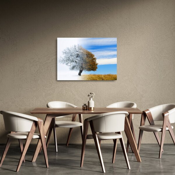 Staklena slika - Sprememba sezone (70x50 cm)