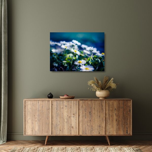 Staklena slika marjetic (70x50 cm)