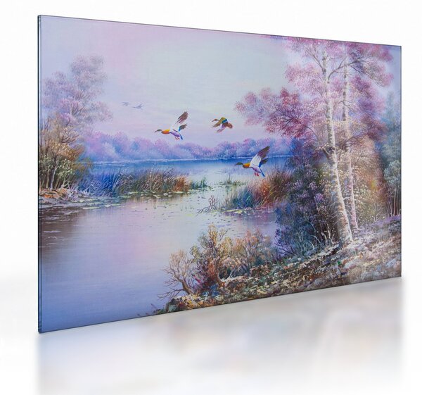 Staklena slika - Jesen prihaja, oljna slika (70x50 cm)