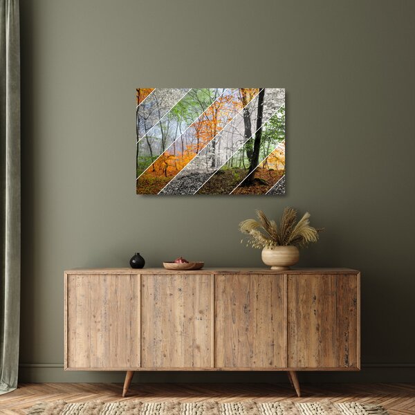 Staklena slika - Menjava letnih časov (70x50 cm)