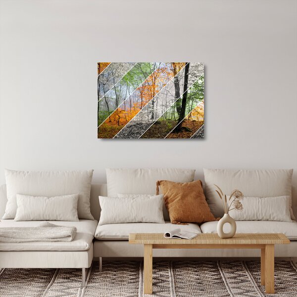 Staklena slika - Menjava letnih časov (70x50 cm)