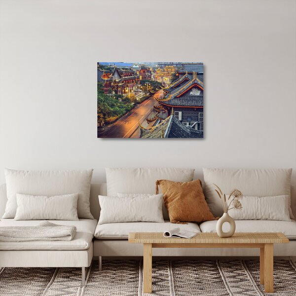 Staklena slika - Qintai Road, Chengdu, Kitajska (70x50 cm)