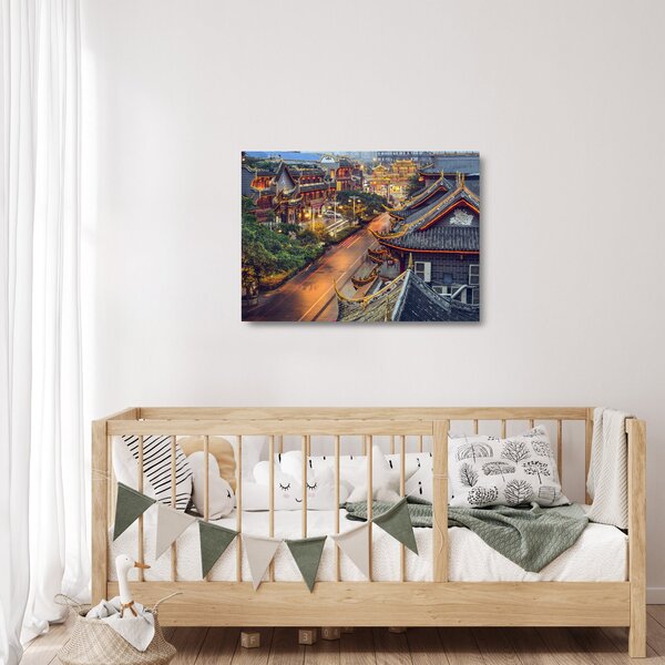 Staklena slika - Qintai Road, Chengdu, Kitajska (70x50 cm)