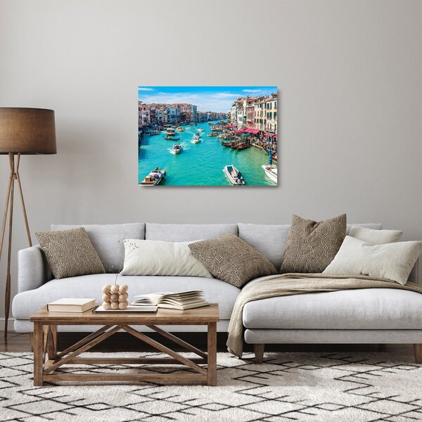 Staklena slika - Canal Grande, Benetke, Italija (70x50 cm)