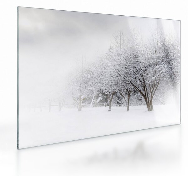 Staklena slika - Zimska ulica (70x50 cm)