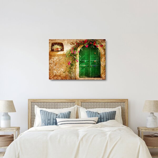 Staklena slika starih vrat (70x50 cm)