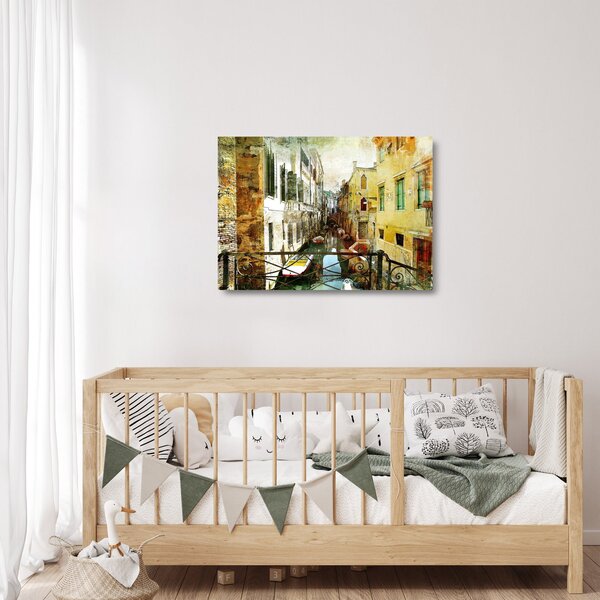 Staklena slika - Aleja v Benetkah (70x50 cm)