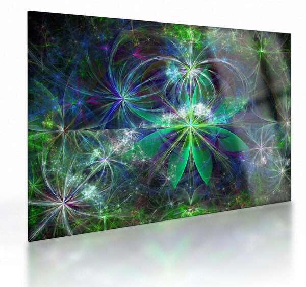 Staklena slika - Abstraktne geometrijske oblike (70x50 cm)