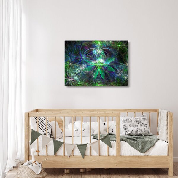 Staklena slika - Abstraktne geometrijske oblike (70x50 cm)