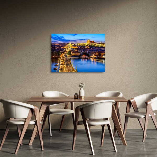 Staklena slika - Karlov most, Praga, Češka (70x50 cm)