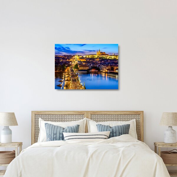 Staklena slika - Karlov most, Praga, Češka (70x50 cm)