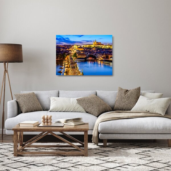 Staklena slika - Karlov most, Praga, Češka (70x50 cm)