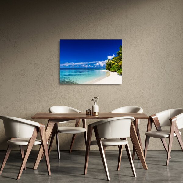 Staklena slika tropske plaže (70x50 cm)
