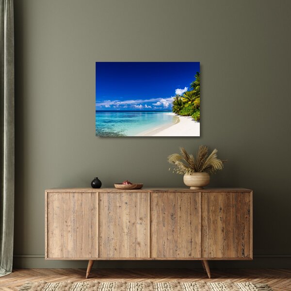 Staklena slika tropske plaže (70x50 cm)