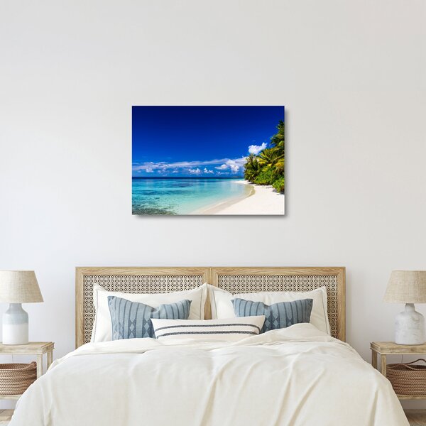 Staklena slika tropske plaže (70x50 cm)