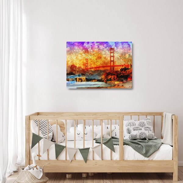 Staklena slika - Golden Gate, San Francisco, Kalifornija (70x50 cm)