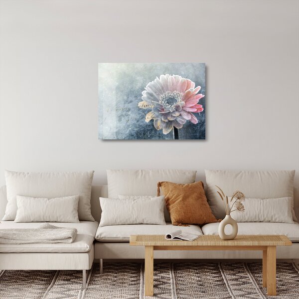 Staklena slika - Zimska roža (70x50 cm)