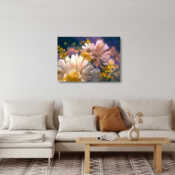 Staklena slika rož (70x50 cm)