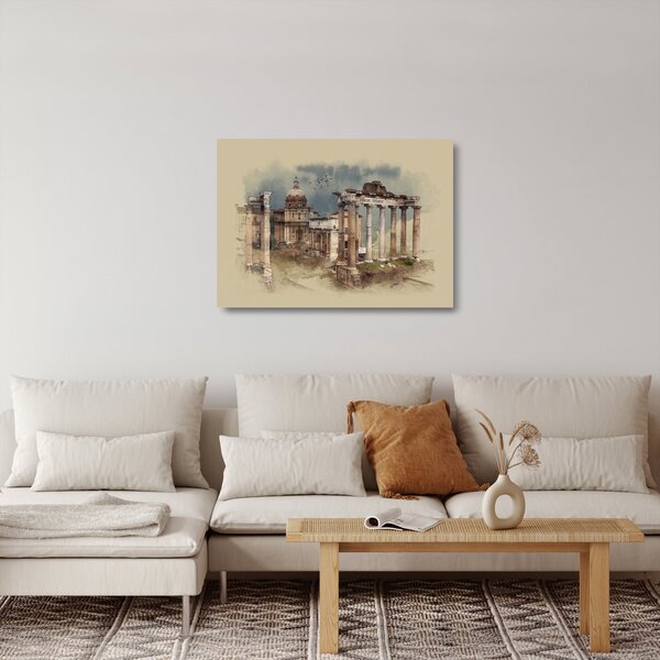 Staklena slika - Rimski forum, Rim, Italija (70x50 cm)