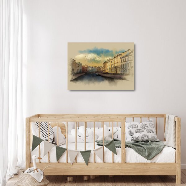 Staklena slika - reka Moyka, Sankt Peterburg, Rusija (70x50 cm)