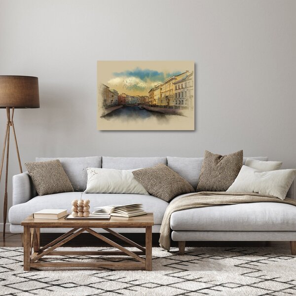 Staklena slika - reka Moyka, Sankt Peterburg, Rusija (70x50 cm)