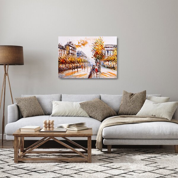 Staklena slika - Ulica v Parizu (70x50 cm)