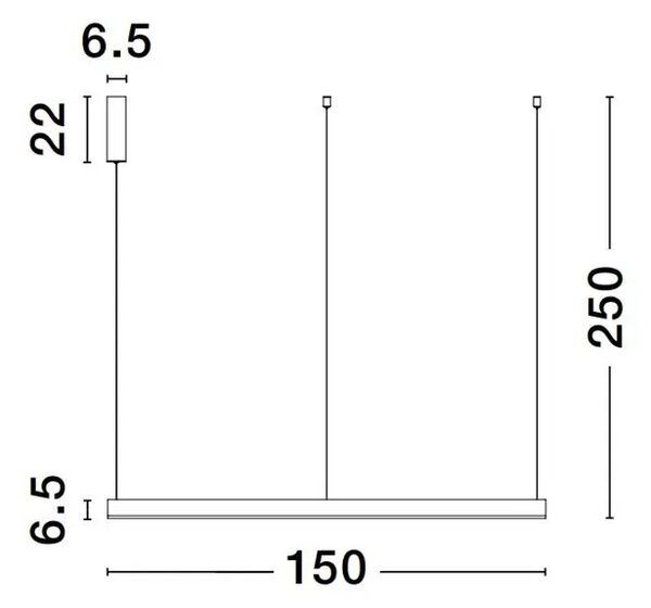 MOTIF VISILICA LED 80W/2700-6000K/6000lm/DIMM/IP20/CRNA NL9530222