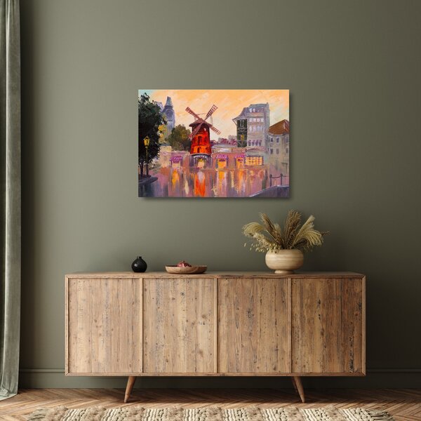 Staklena slika - Moulin rouge, Pariz, Francija (70x50 cm)