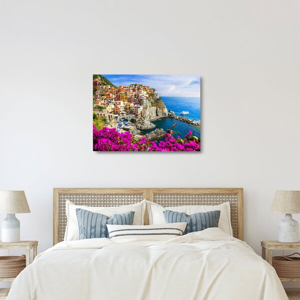Staklena slika - Italijanska vasica Manarola (70x50 cm)