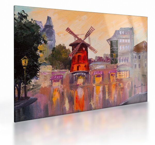Staklena slika - Moulin rouge, Pariz, Francija (70x50 cm)
