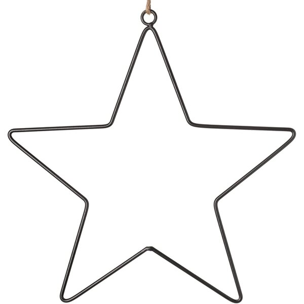 Viseća božićna dekoracija BLACK STARS, set od 4 kom