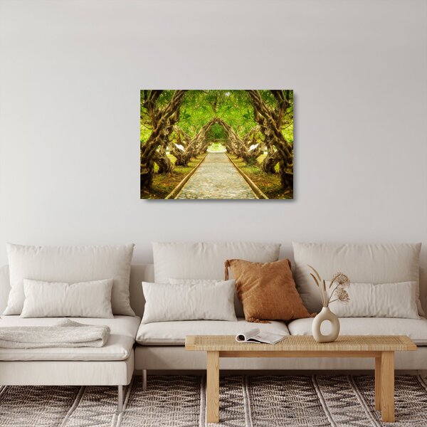 Staklena slika - Živi tunel plumerije (70x50 cm)