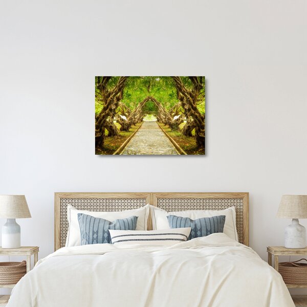 Staklena slika - Živi tunel plumerije (70x50 cm)