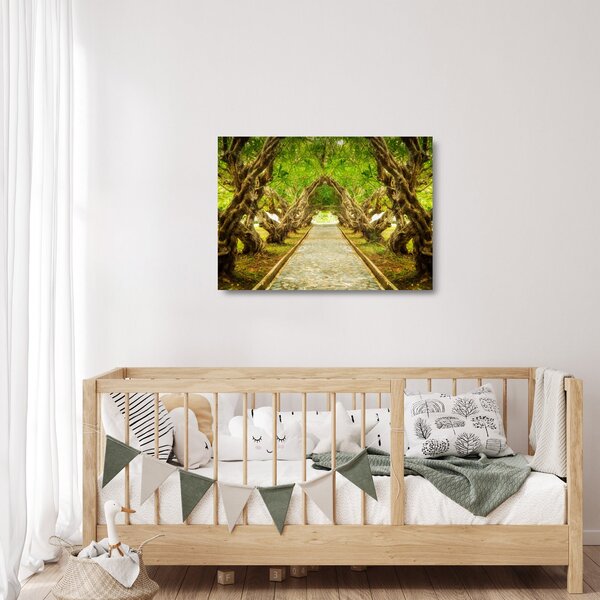 Staklena slika - Živi tunel plumerije (70x50 cm)