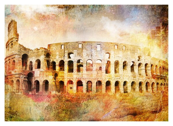 Staklena slika - digitalno slikanje, Kolosej, Rim, Italija (70x50 cm)