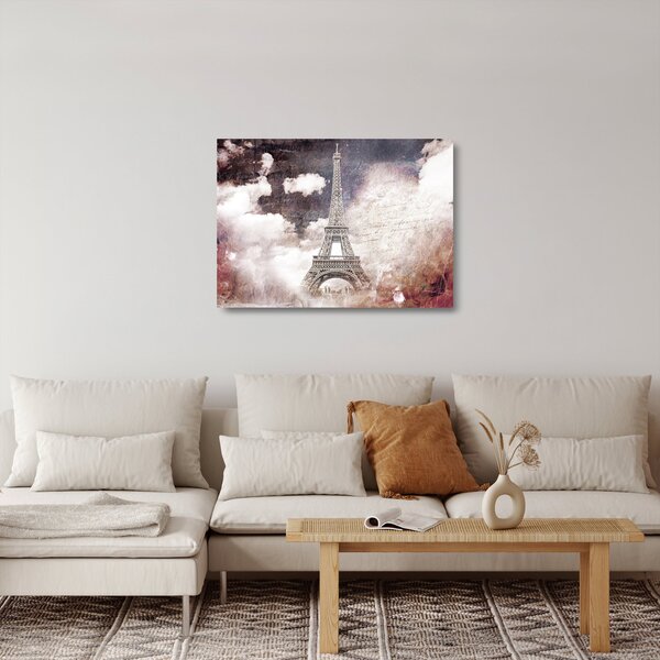Staklena slika - Eifflov stolp, Pariz, Francija (70x50 cm)