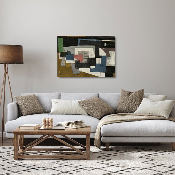 Staklena slika - Abstrakcija, kubizem (70x50 cm)