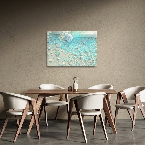 Staklena slika - Morsko vzdušje v turkiznih odtenkih (70x50 cm)
