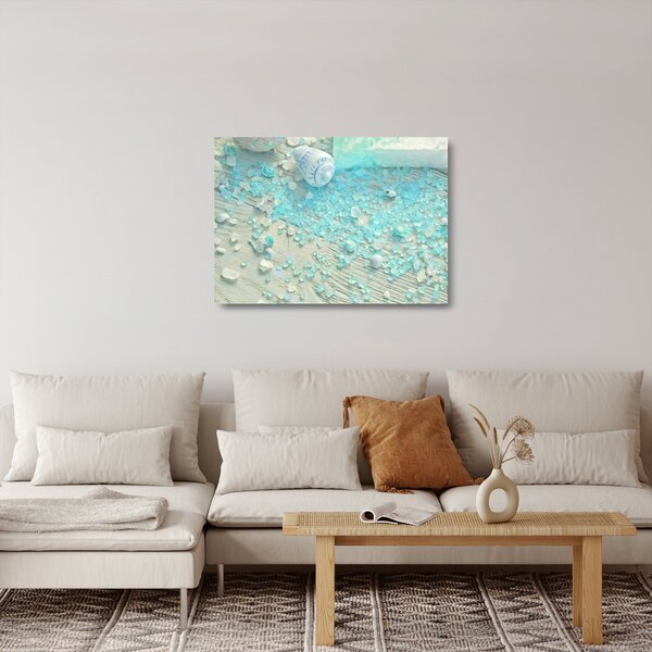 Staklena slika - Morsko vzdušje v turkiznih odtenkih (70x50 cm)