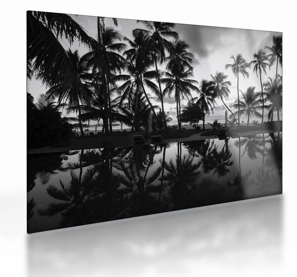 Staklena slika tropskega otoka (70x50 cm)