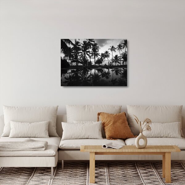 Staklena slika tropskega otoka (70x50 cm)