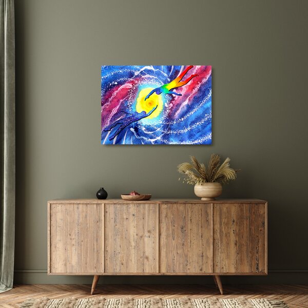 Staklena slika - dotik (70x50 cm)