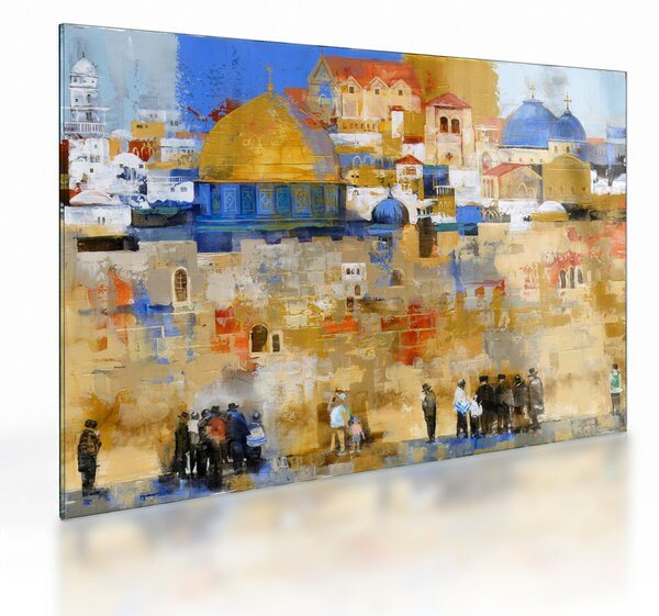 Staklena slika - Zid objokovanja, Jeruzalem, Izrael (70x50 cm)