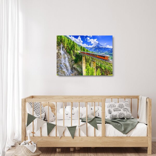 Staklena slika - Matterhorn, Zermatt, Valais, Švica (70x50 cm)
