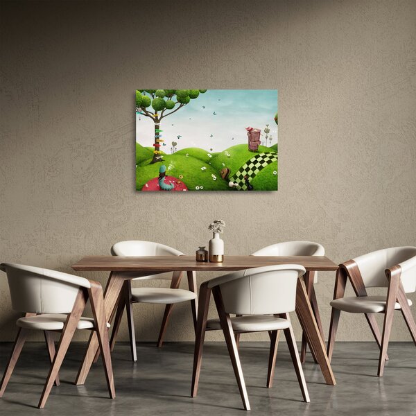 Staklena slika čudovite pokrajine (70x50 cm)