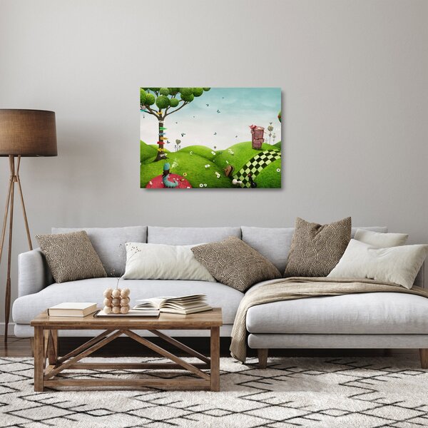 Staklena slika čudovite pokrajine (70x50 cm)