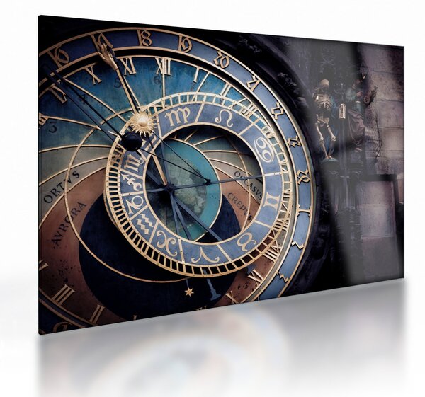 Staklena slika - Orloj, Praga (70x50 cm)