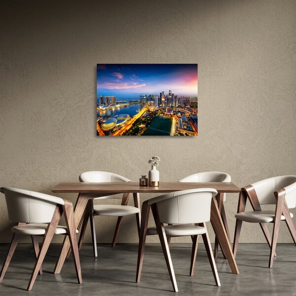 Staklena slika - Singapur, Azija (70x50 cm)